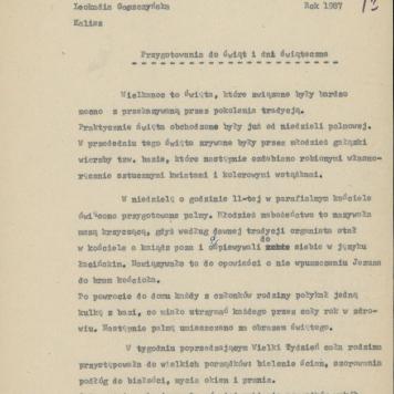 Przygotowania do Świąt i dni świąteczne