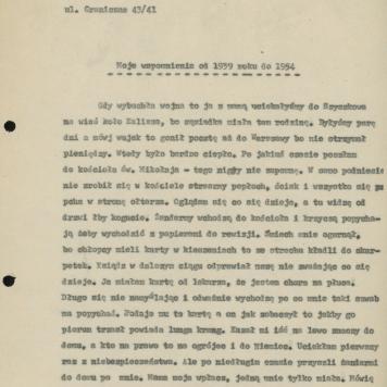 Moje wspomnienia od 1939 roku do 1954