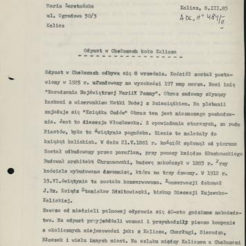 Odpust w Chełmcach koło Kalisza