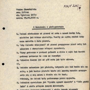 O karmieniu i pielęgnowaniu