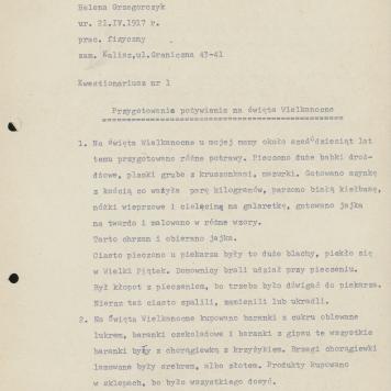 Przygotowanie pożywienia na Święta Wielkanocne