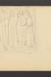 Szkic sylwetek kobiecych (?); projekty mebli