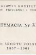 Legitymacja do odznaki „100-lecie SPORTU POLSKIEGO”