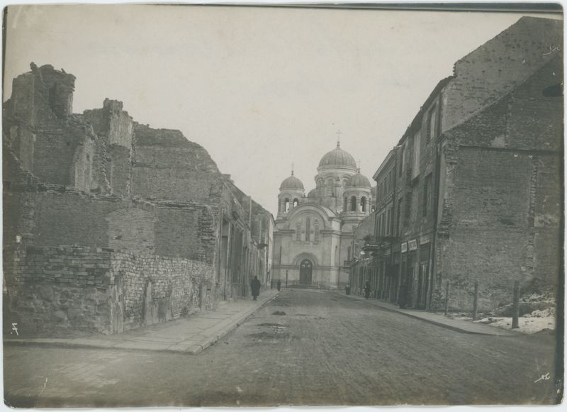 Ulica Warszawska (ob. Zamkowa) i cerkiew