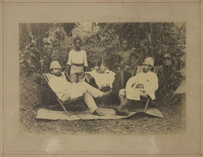 Portret Stefana Szolc-Rogozińskiego i  Benedykta Henryka Tyszkiewicza w Kamerunie (?)