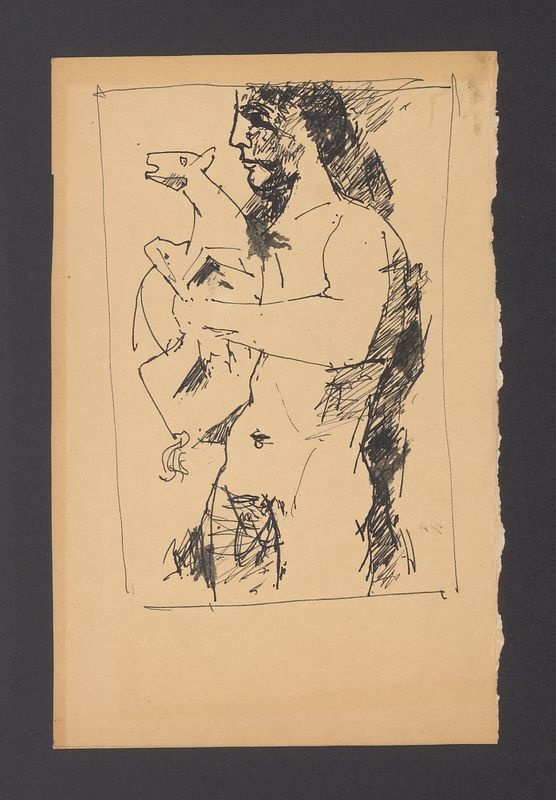 Akt męski z jagnięciem