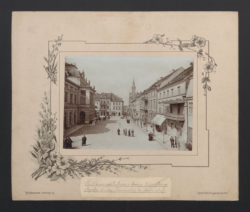 Front dawnego Ratusza i boczna linia Starego Rynku od ulicy Kanonickiej do Mariańskiej 