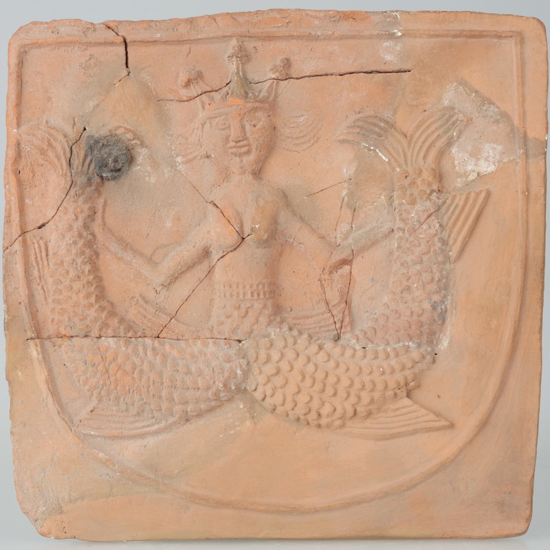 Kafel z wyobrażeniem syreny