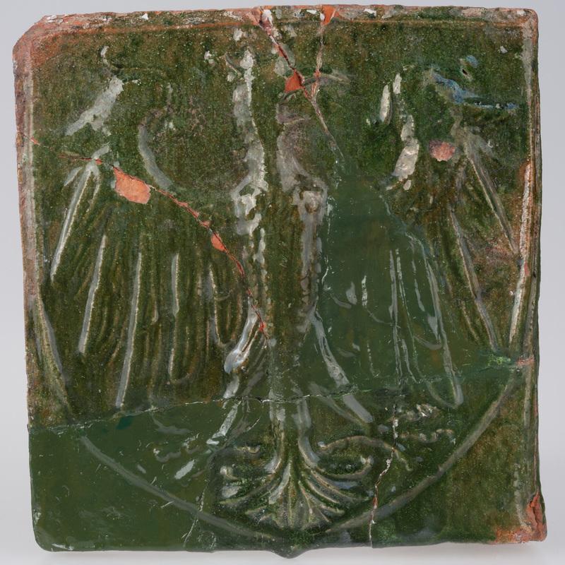 Kafel z herbem orła i ziemi kaliskiej