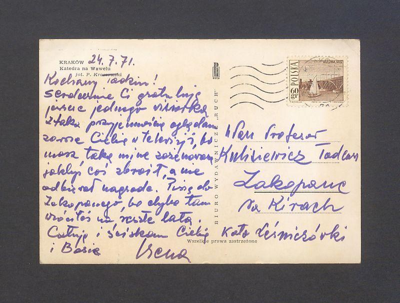 Kochany Tadziu! Serdecznie Ci gratuluję [...]