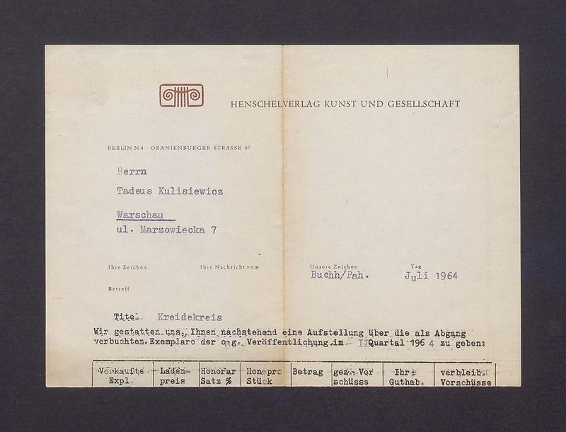 Rachunek dot. cyklu "Kredowe koło"