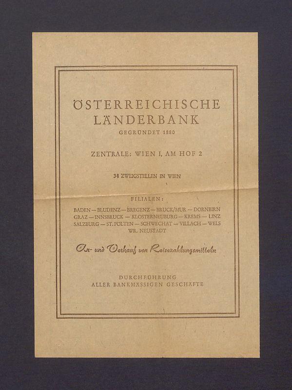 Rachunek za napoje spożyte w wagonie sypialnym austriackich kolei państwowych