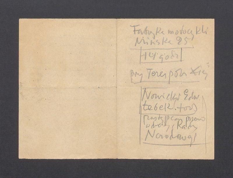 Prośba o przybycie do lokalu Prezydium Dz. Rady Nar. ws. związanej z akcją wyborczą