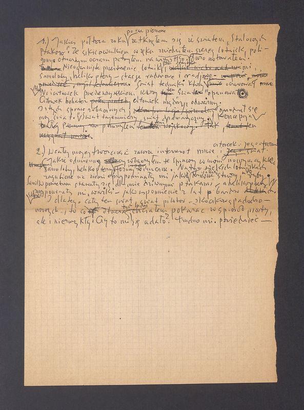 Notatka nt. powstania cyklu "Stalowe ptaki"