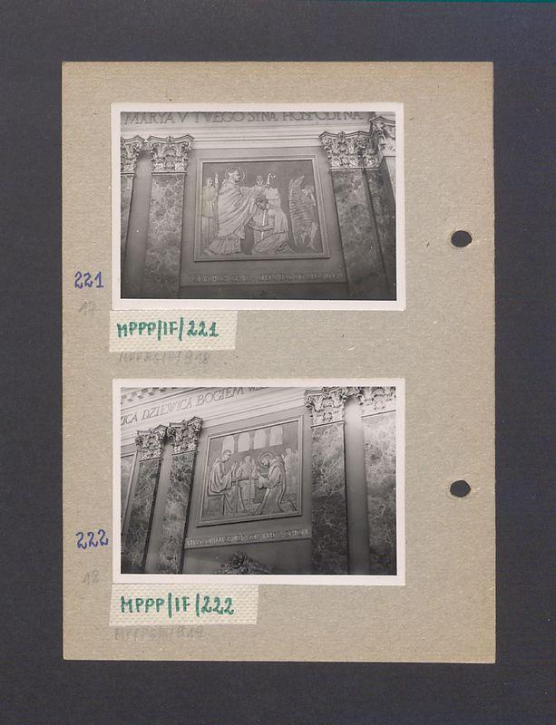 Wnętrze gnieźnieńskiej katedry. Płaskorzeźba ojca Efrema, scena z życia św. Wojciecha.