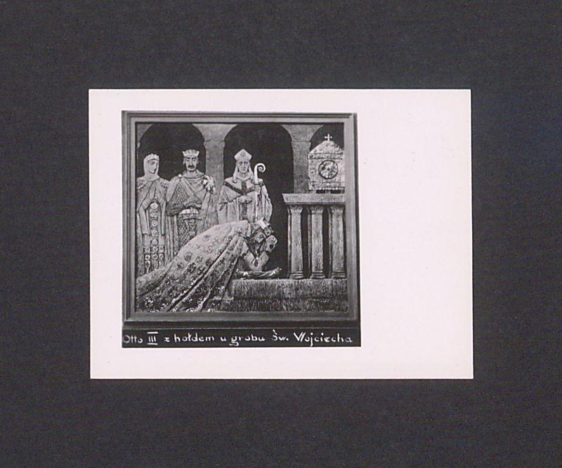 Płaskorzeźba ojca Efrema. Otto III z hołdem u grobu św. Wojciecha.