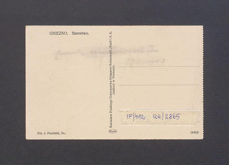 Gniezno, Starostwo (obecnie Urząd Miasta).