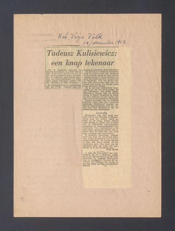 Recenzja. Tadeusz Kulisiewicz: een knap tekenaar