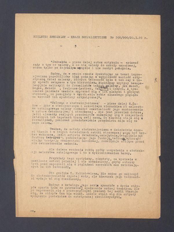 Biuletnyn specjalny Kraje socjalistyczne