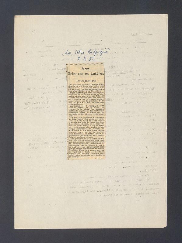 Recenzja. Arts, sciences et lettres. Les expositions