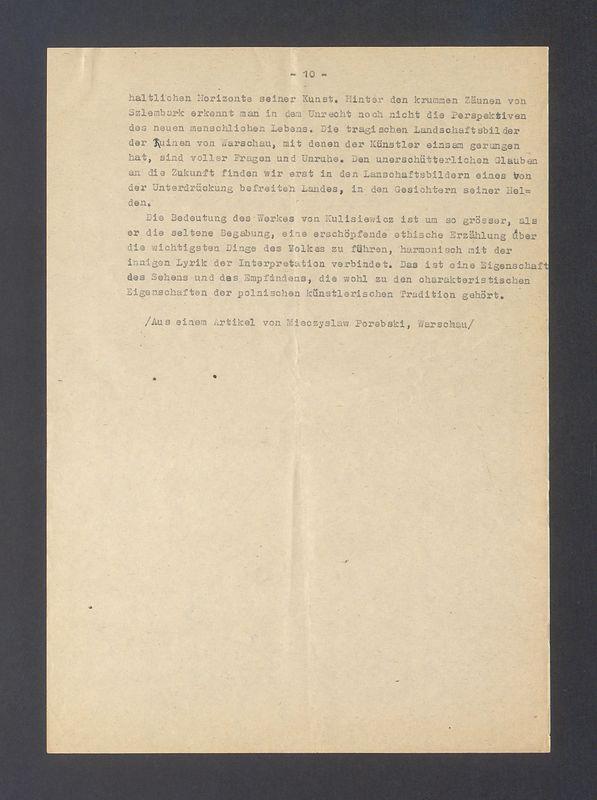 Bremer Nachrichten. Der polnische Zeichner Kulisiewicz Ausstellung in der Kunsthalle Vogeler