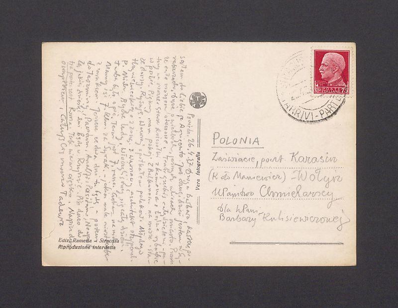 Droga Barbaro, kartkę pisałem do Ciebie z Agrigento [...]