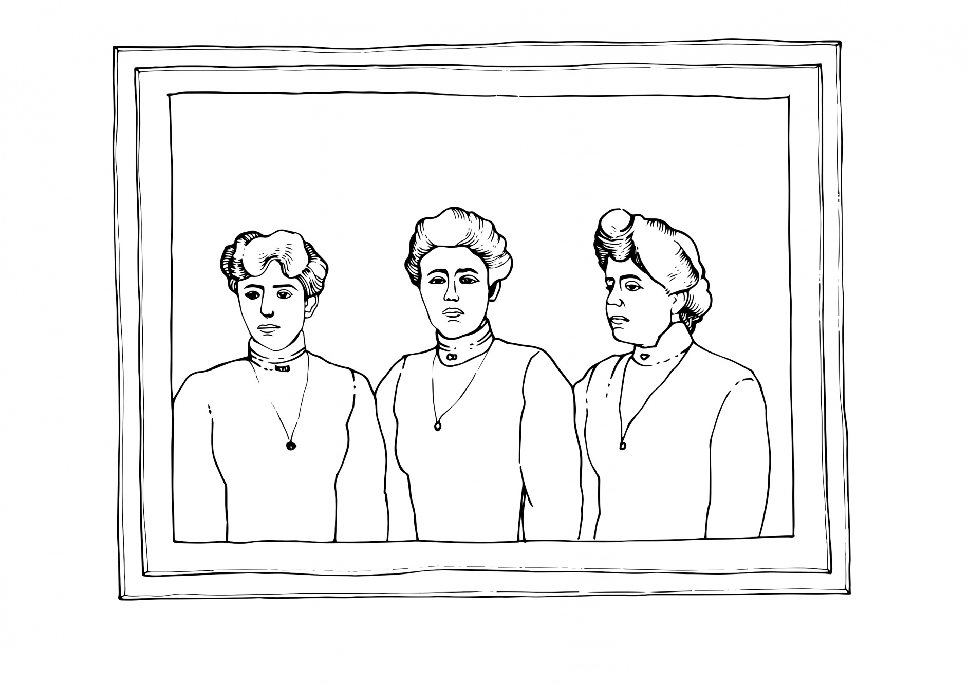 Trzy siostry Plutówny do kolorowania