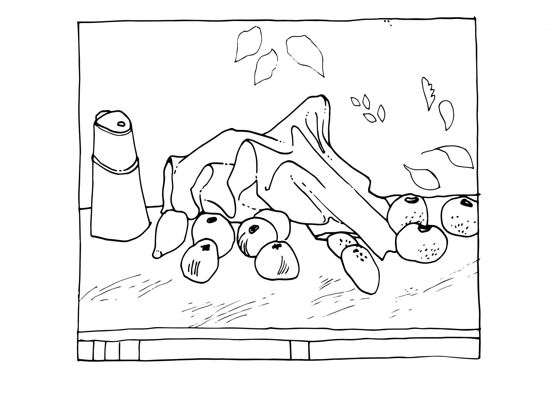 Martwa natura do kolorowania