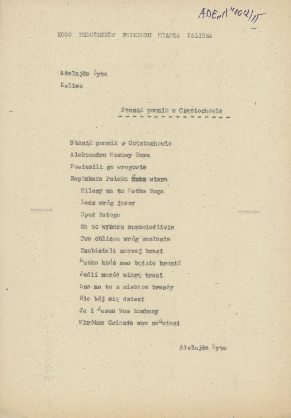 Stanął pomnik w Częstochowie