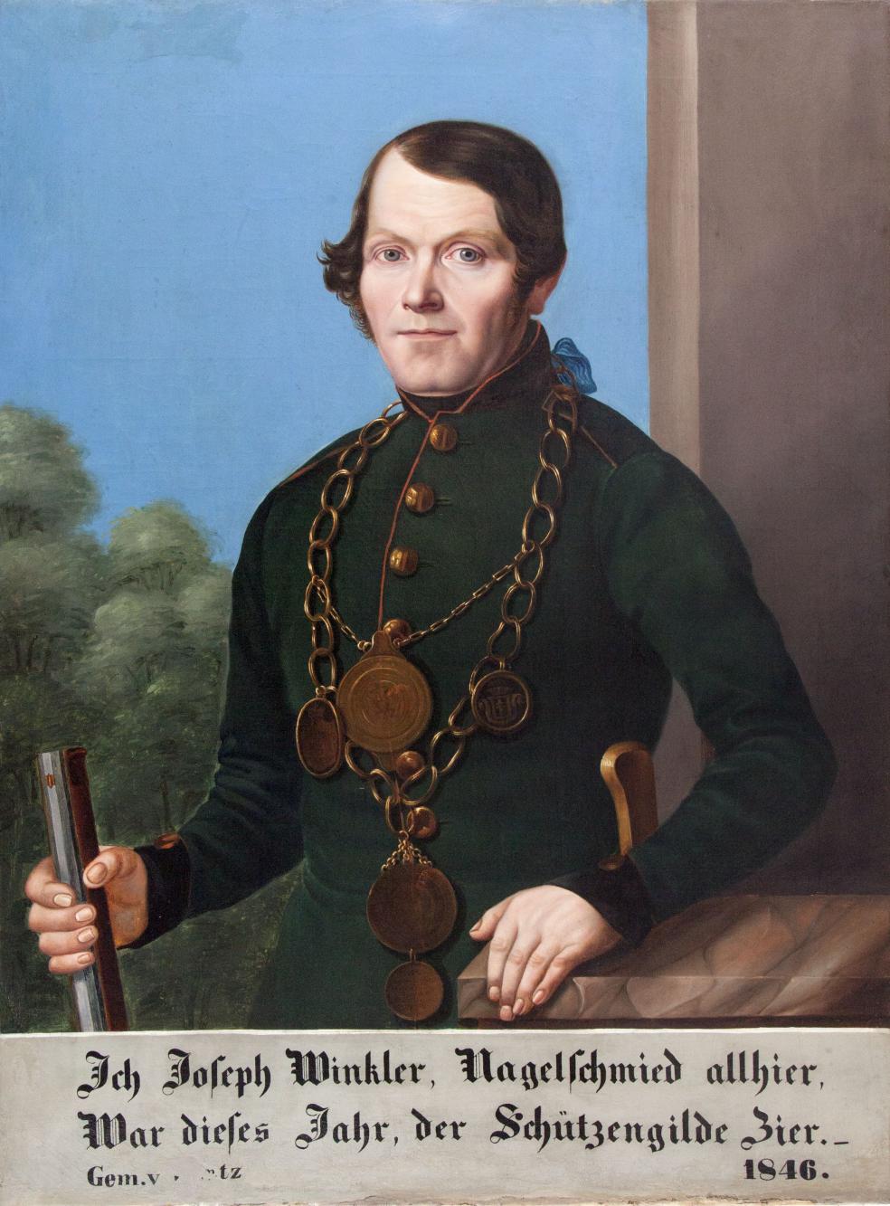 Portret króla kurkowego Josepha Winklera