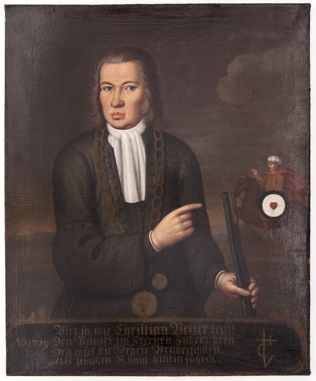 Portret króla kurkowego Christiana Vettera