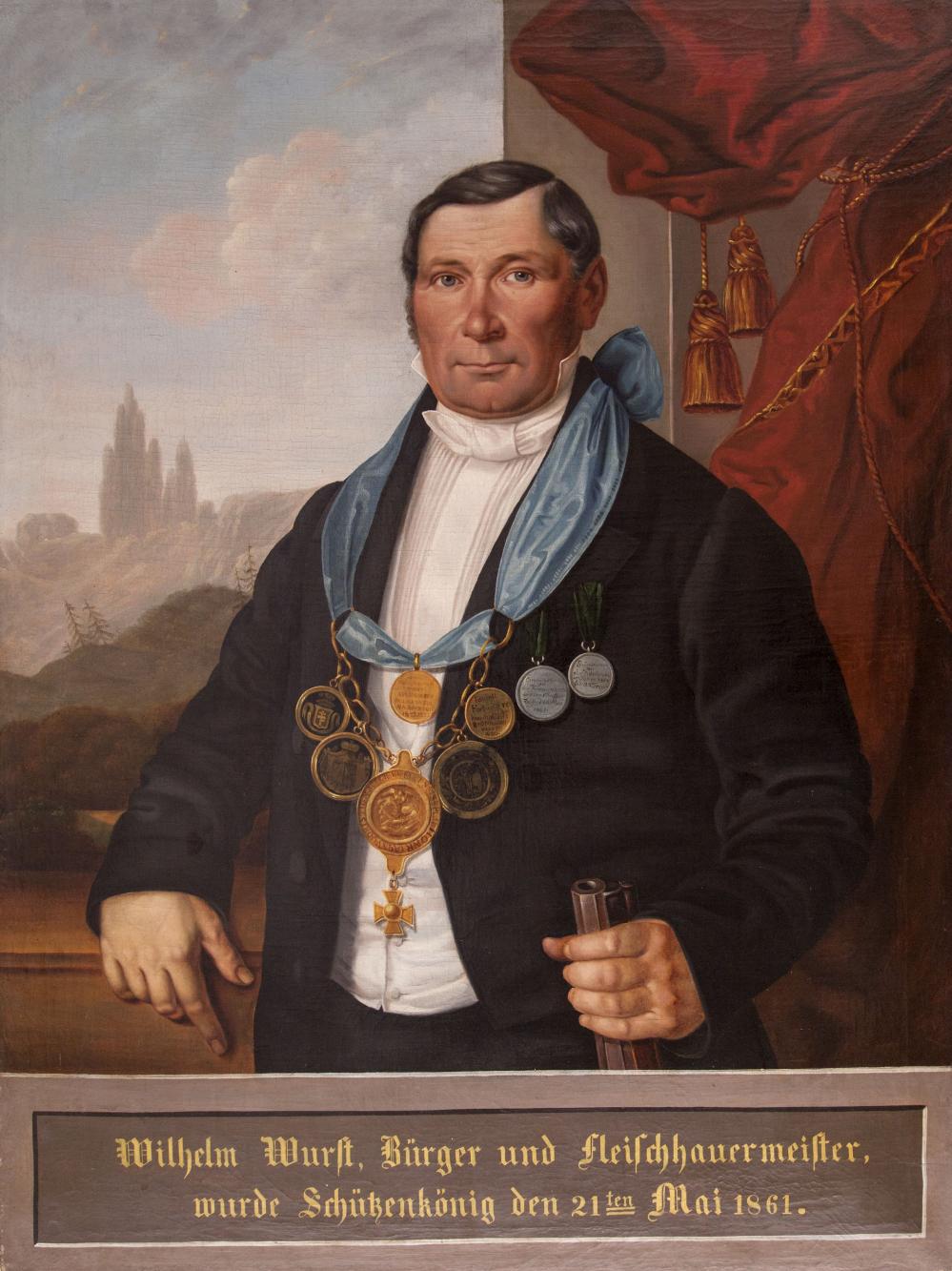 Portret króla kurkowego Wilhelma Wursta