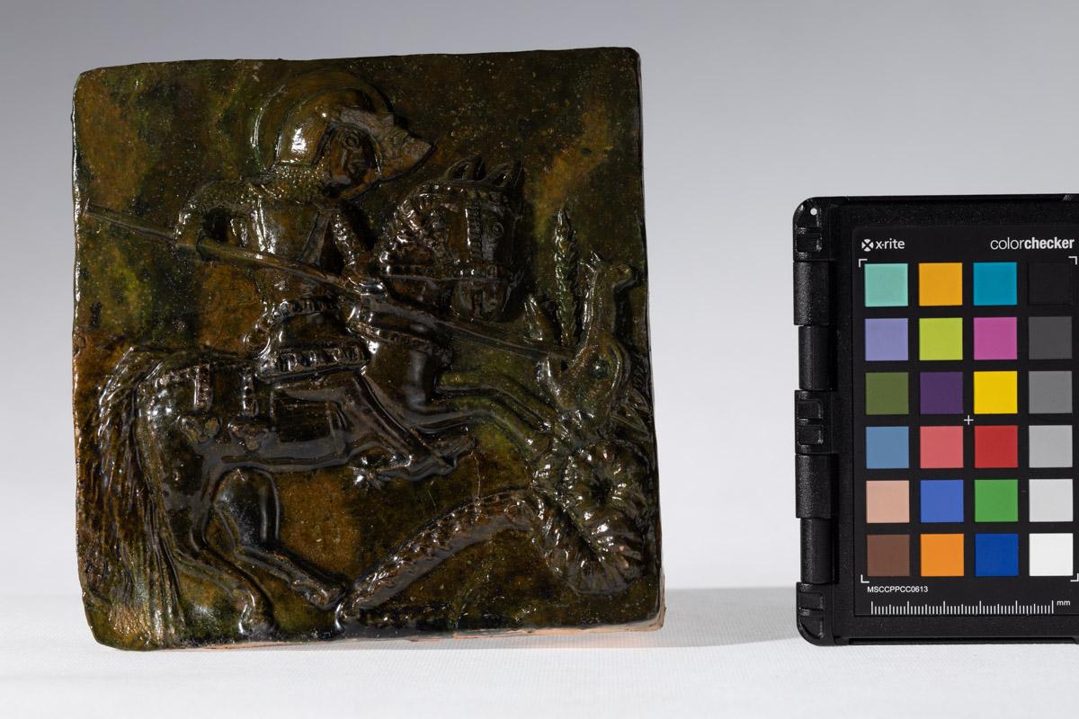 Kafel z wizerunkiem św. Jerzego