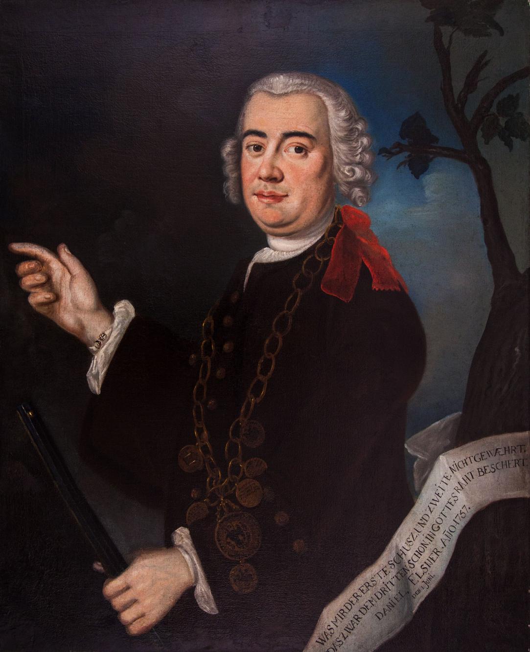 Portret króla kurkowego Daniela Elsnera