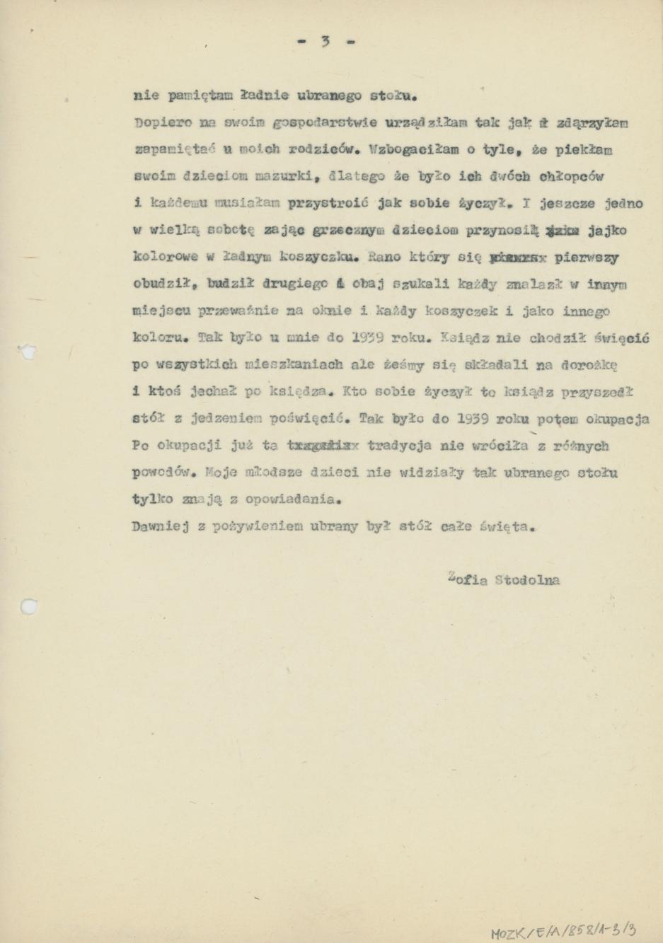 Przygotowanie pożywienia na święta wielkanocne u moich rodziców do 1914 r.
