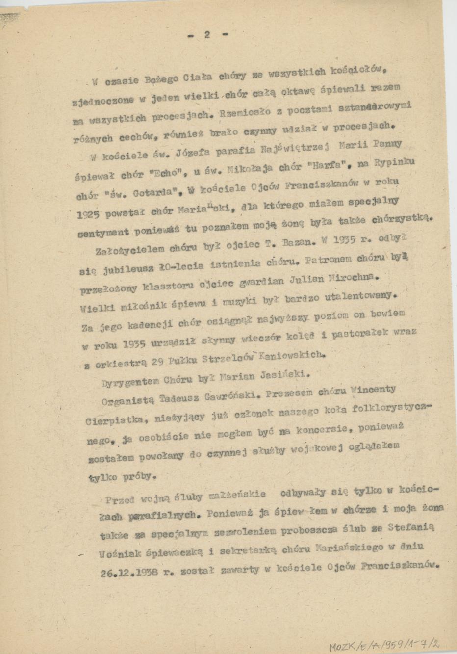 Chóry kaliskie w czasie okupacji