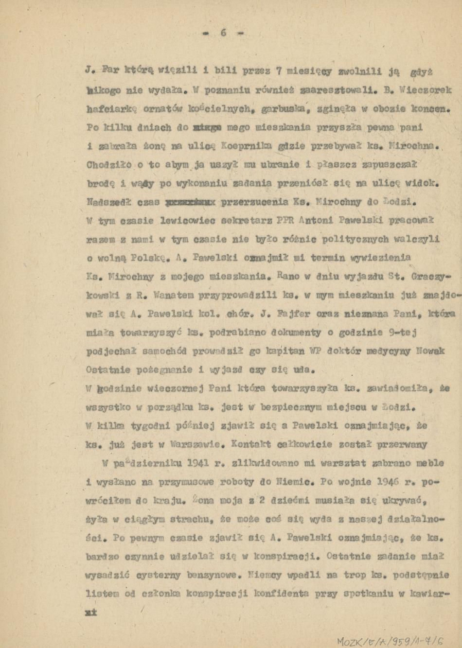 Chóry kaliskie w czasie okupacji