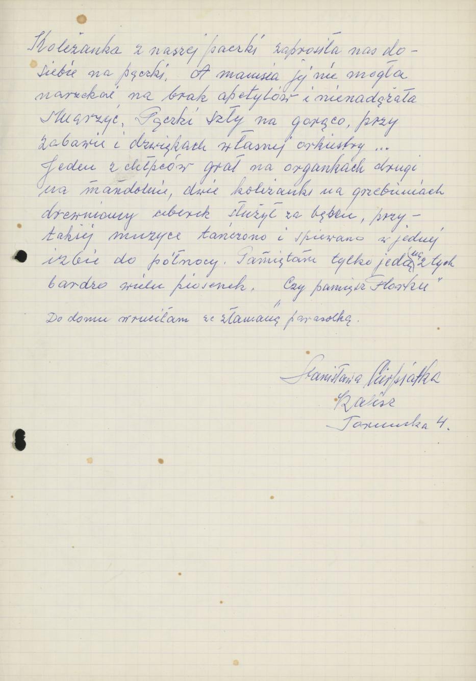 Wspomnienie wieczoru ostatkowego z 1925 r.