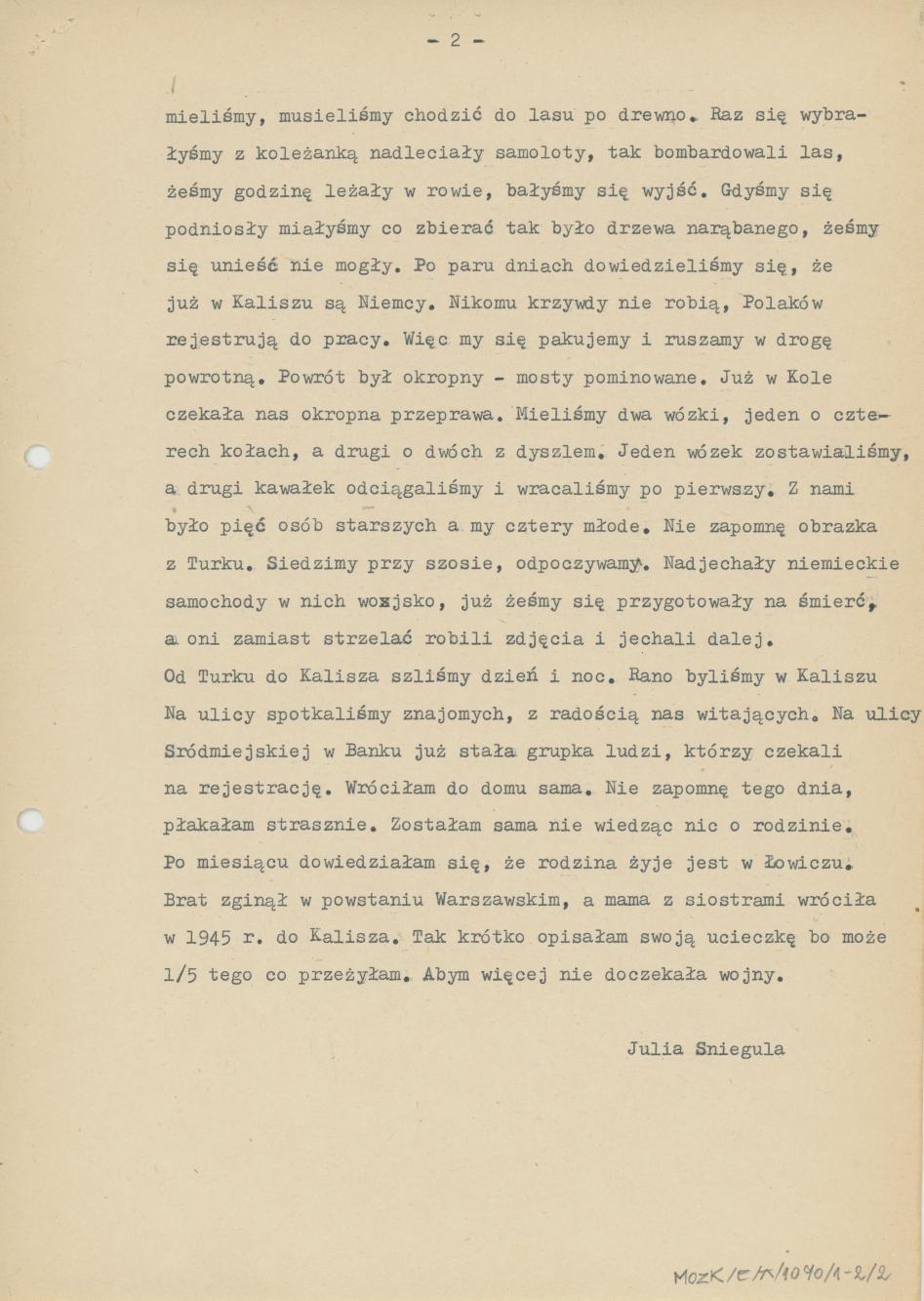 Moja ucieczka z Kalisza 1939 r.