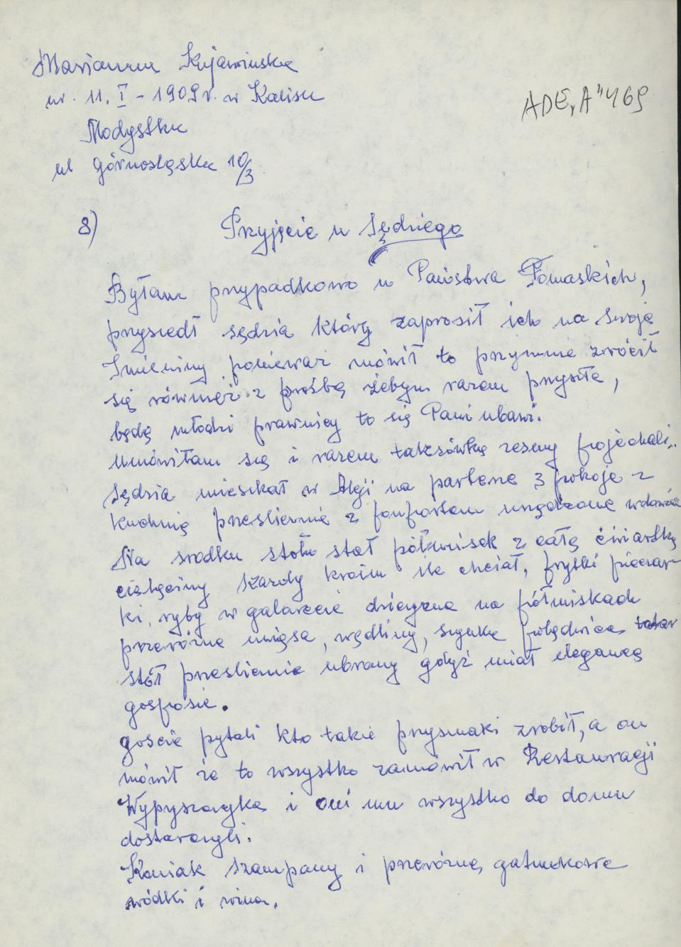 Przyjęcie u sędziego