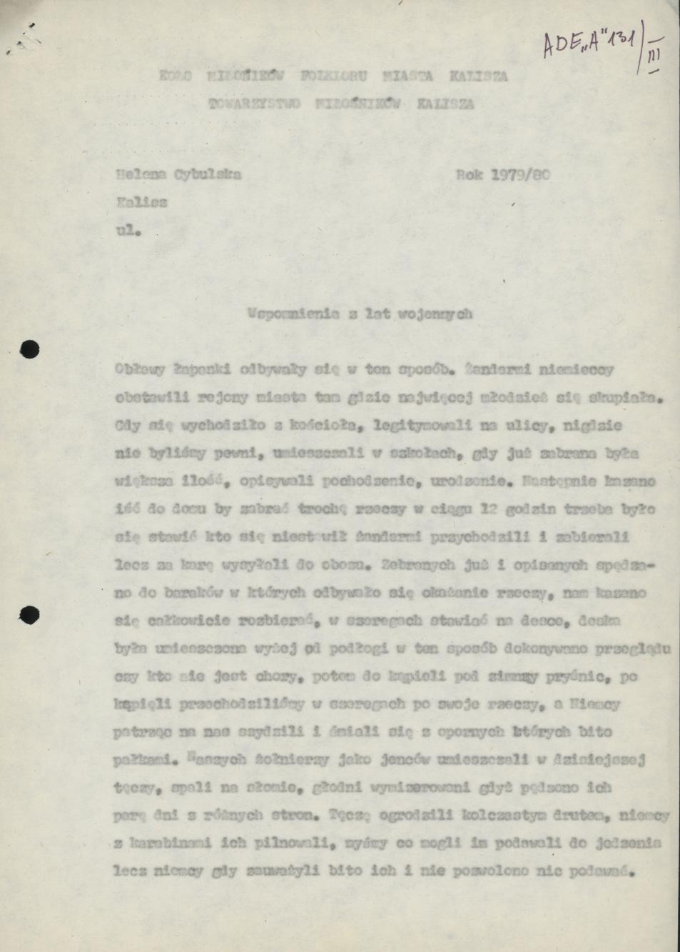 Wspomnienia z lat wojennych