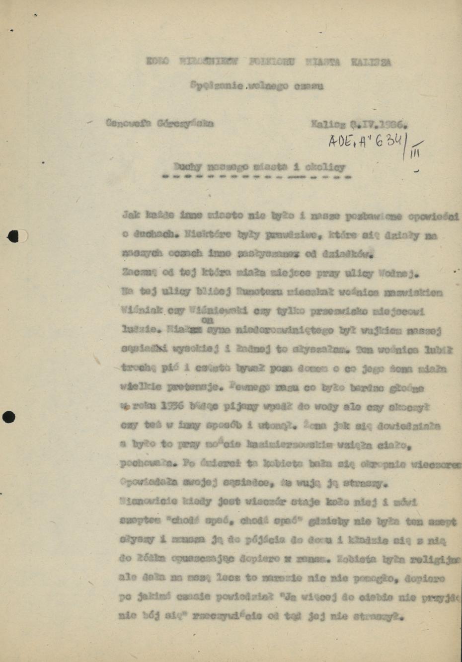 Duchy naszego miasta i okolicy