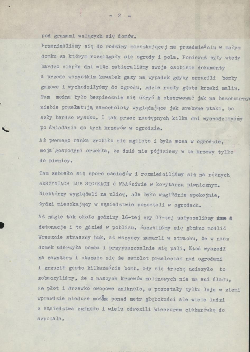 Wspomnienia z czasu wybuchu drugiej wojny