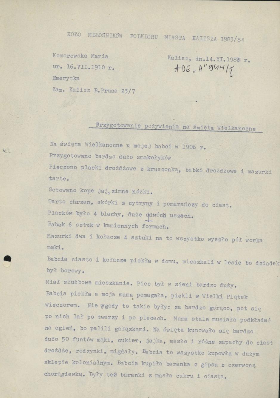 Przygotowanie pożywienia na Święta Wielkanocne