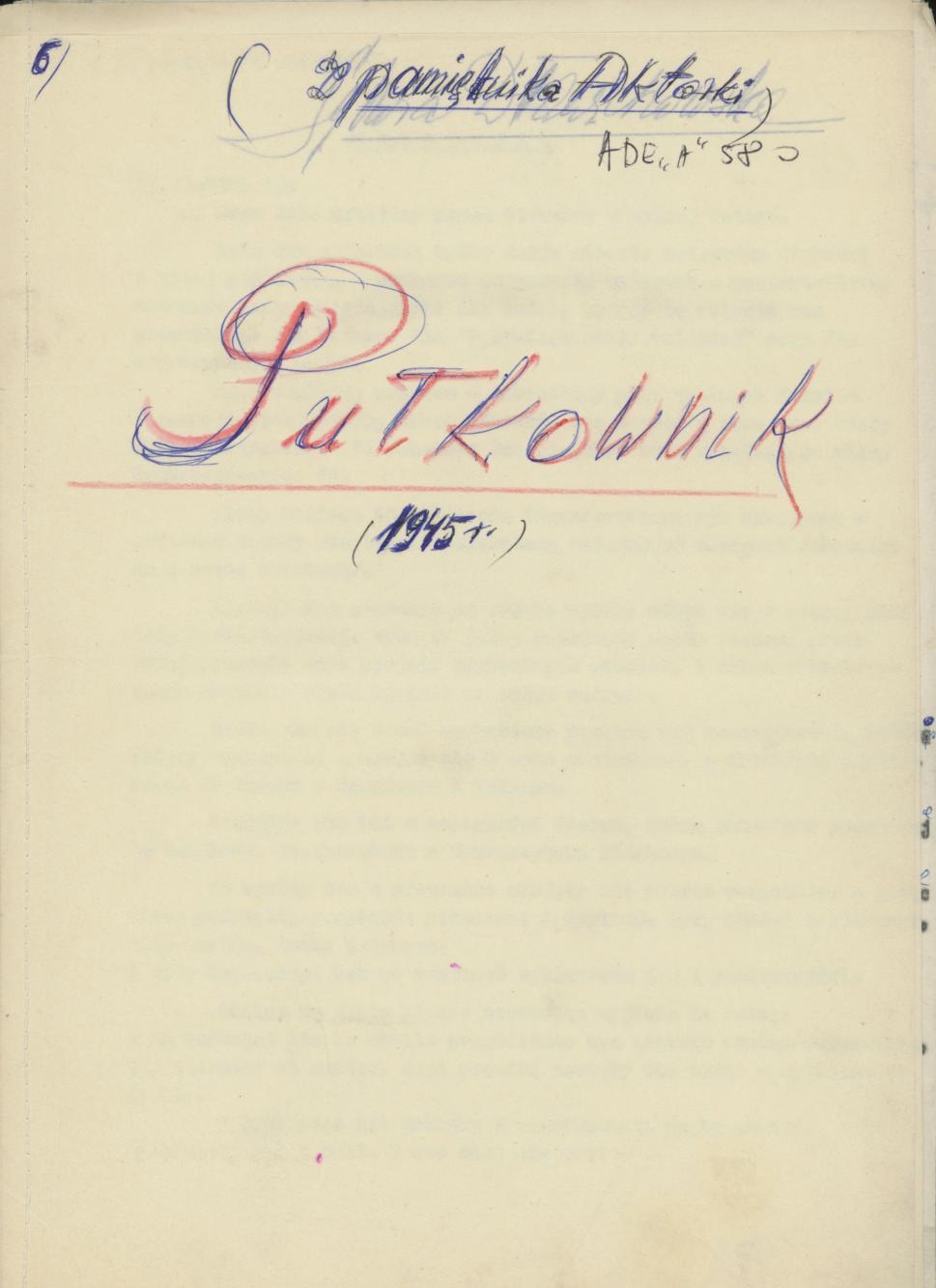 Z pamiętnika aktorki, Sylwii Dławichowskiej