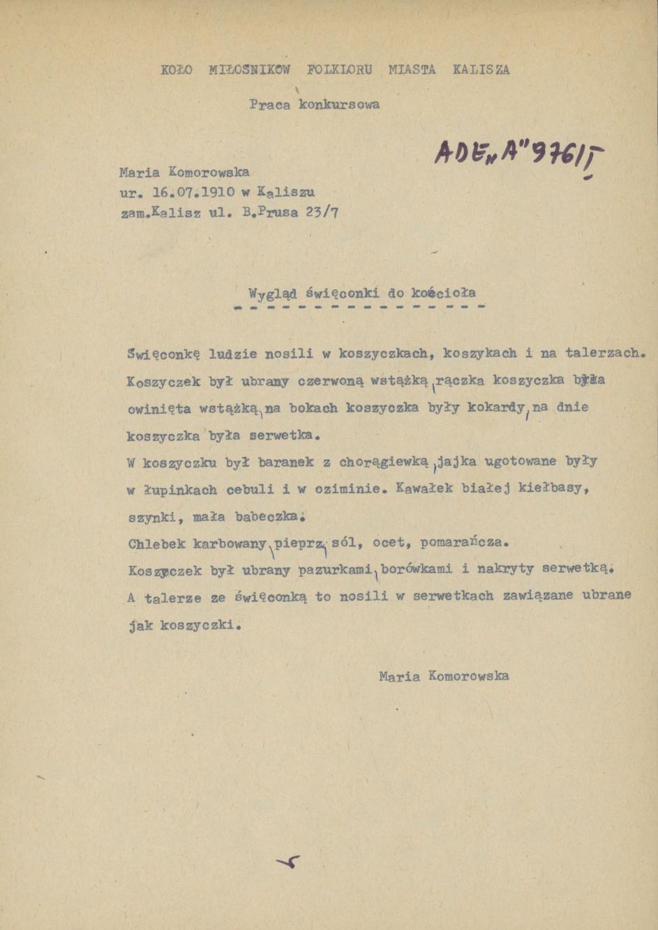 Wygląd święconki do kościoła