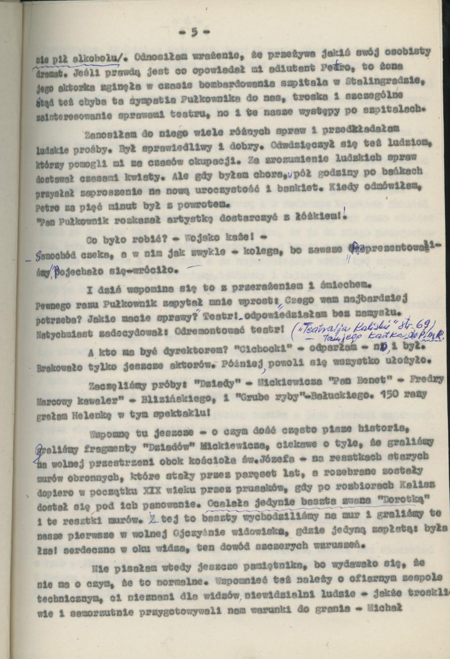 Z pamiętnika aktorki, Sylwii Dławichowskiej