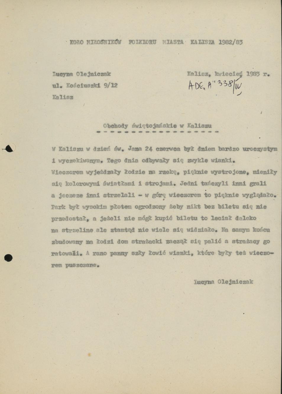 Obchody świętojańskie w Kaliszu