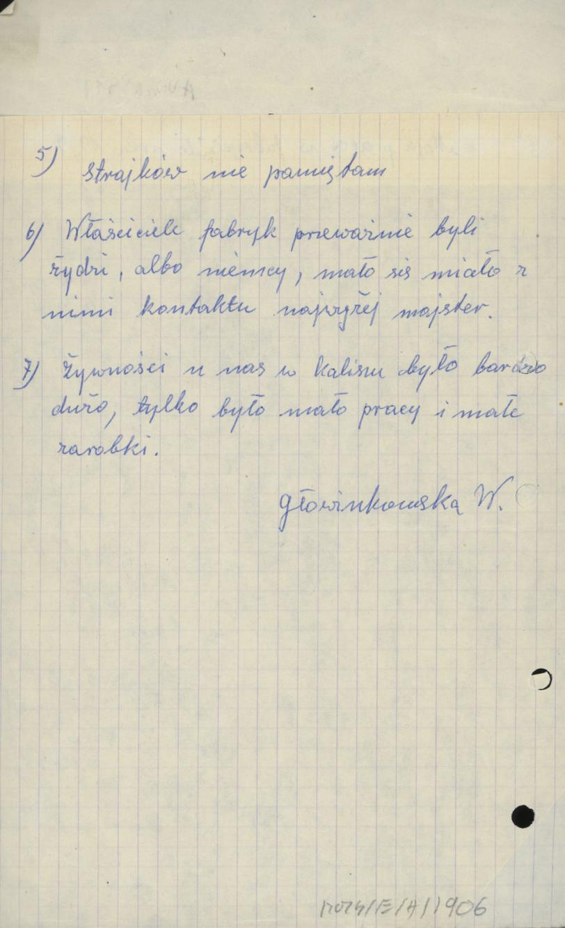 Moja praca w fabryce do r. 1939