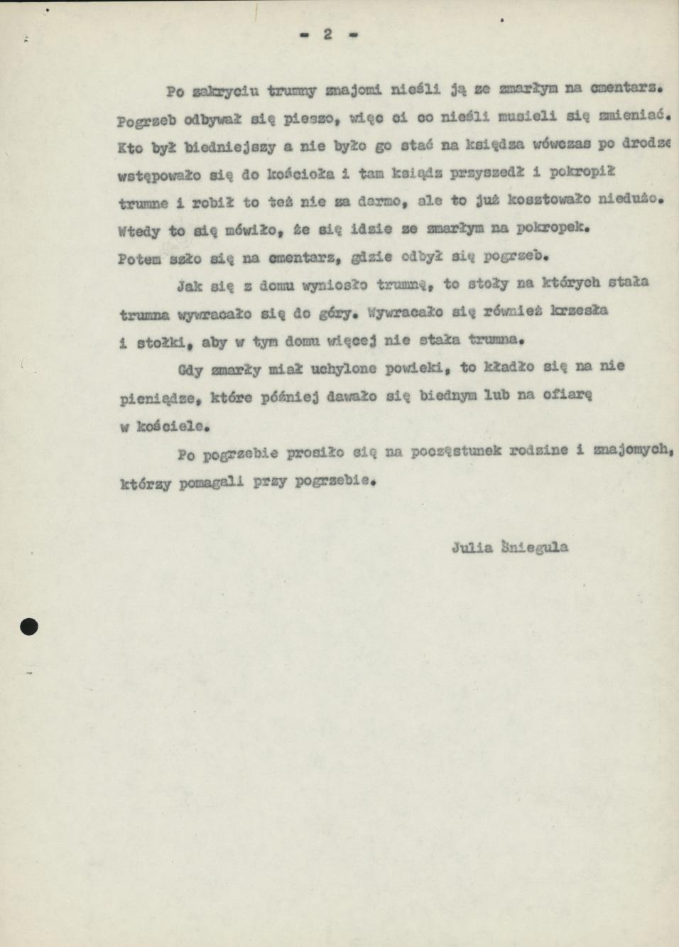 Obrzędy pogrzebowe sprzed 1939 r.